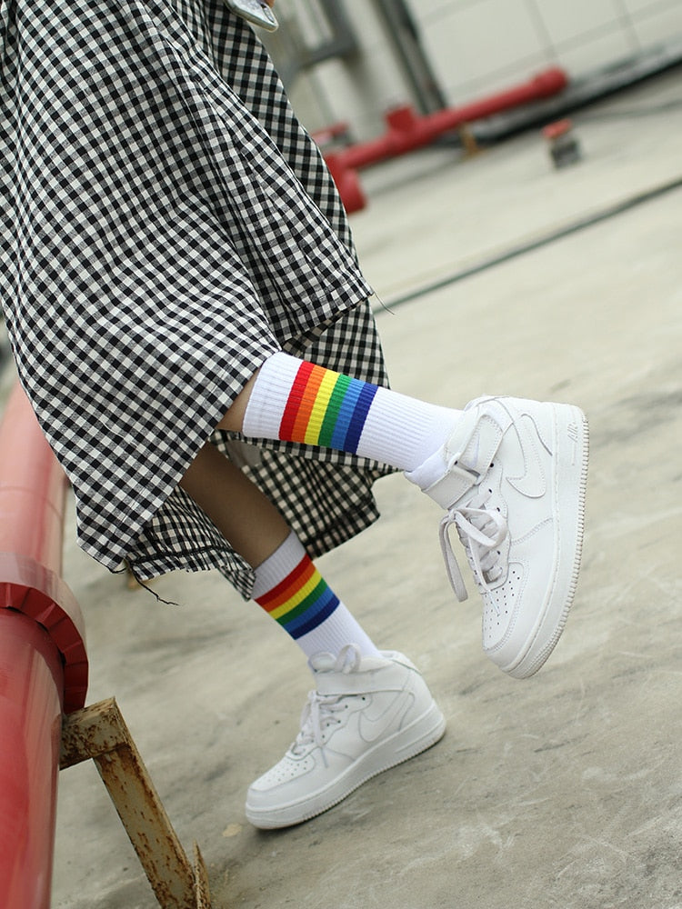 Rainbow Pride Tube Socks