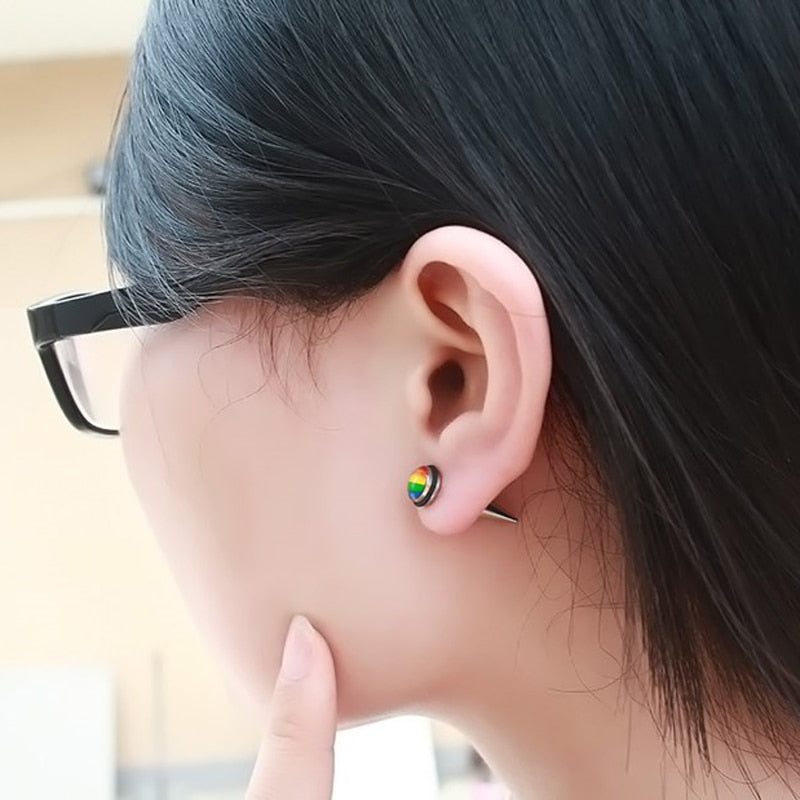 Rainbow Stud Earrings