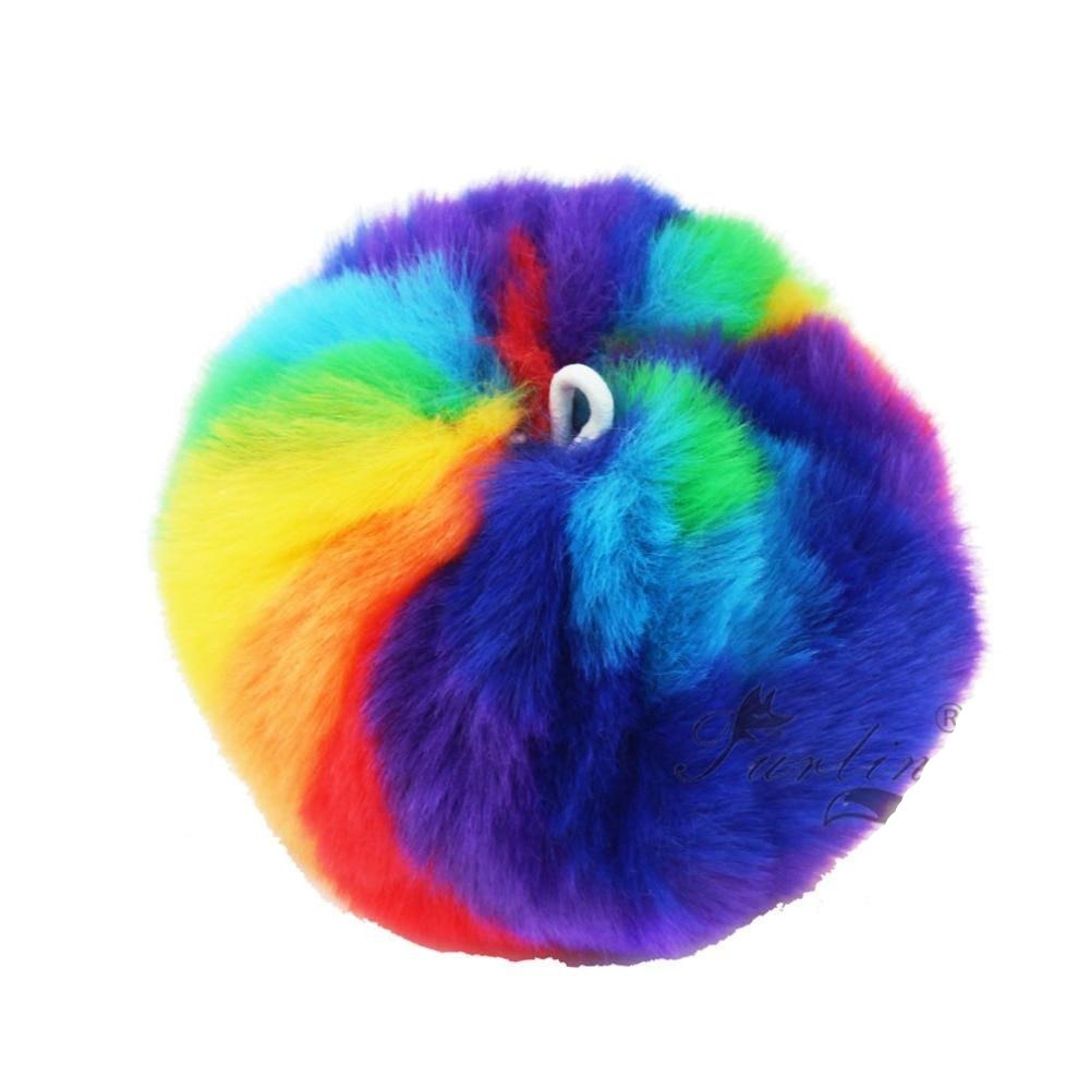 Rainbow Fur Pom