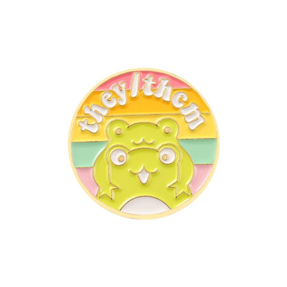 Friendly Frogs Pronoun Pins