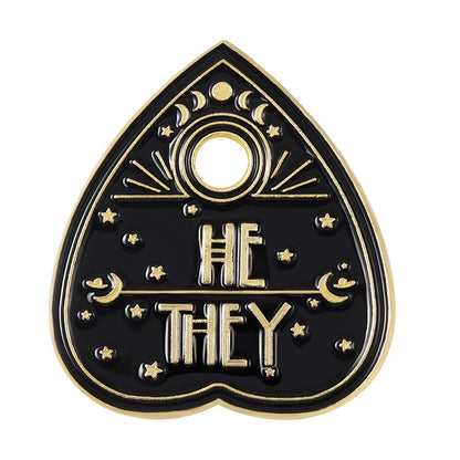 Antique Black Pronoun Pins