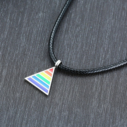 Rainbow Tri-pendant Necklace