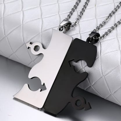 Gay Yin Yang Couples Necklaces