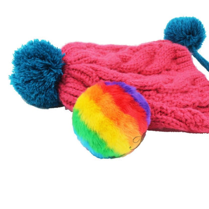 Rainbow Fur Pom